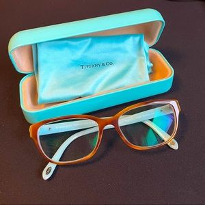 Tiffany & Co Eyeglasses Frames Brown Tortoise on Blue TF 2078 8164 52 16 140